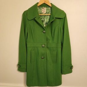 Anthropologie Tulle Wool Blend Pea Coat